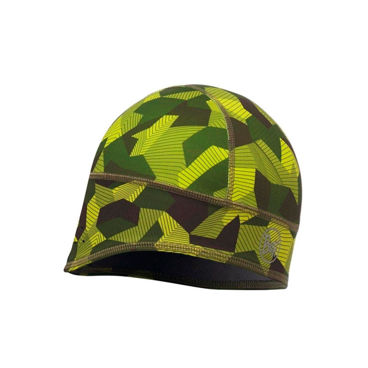 Шапка BUFF WINDPROOF & TECH FLEECE HAT BLOCK CAMO GREEN (One size) фото 1