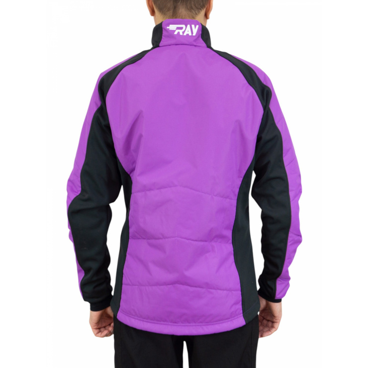Куртка утеплённая туристическая RAY WS модель OUTDOOR (UNI) фиолетовый/чёрный, чёрная молния с/о фото 3
