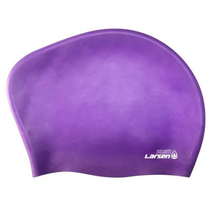 Шапочка плавательная Larsen LC-SC804, фиолетовый, для длин.волос фото 1