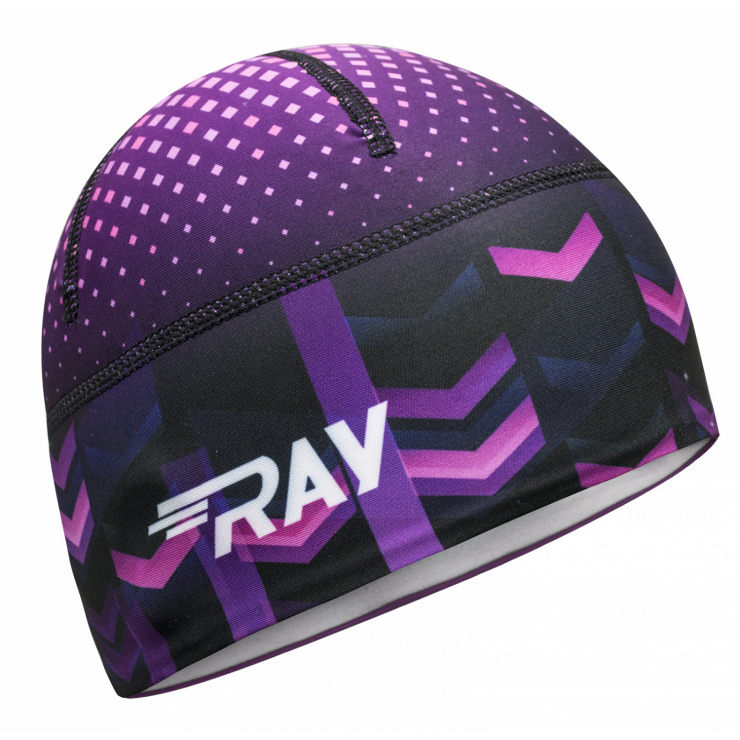 Шапочка RAY модель RACE материал термо-бифлекс, принт вектор 2 фиолетовый фото 1
