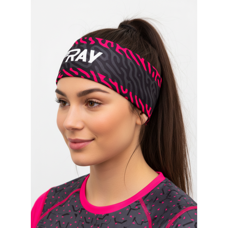 Повязка летняя облегчённая (UNI) принт тигр-розовый фото 3