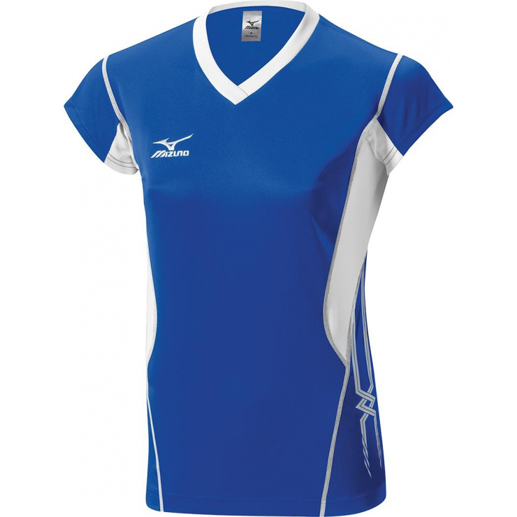 Футболка MIZUNO Premium Women's Cap Sleeve синий/белый/белый фото 1