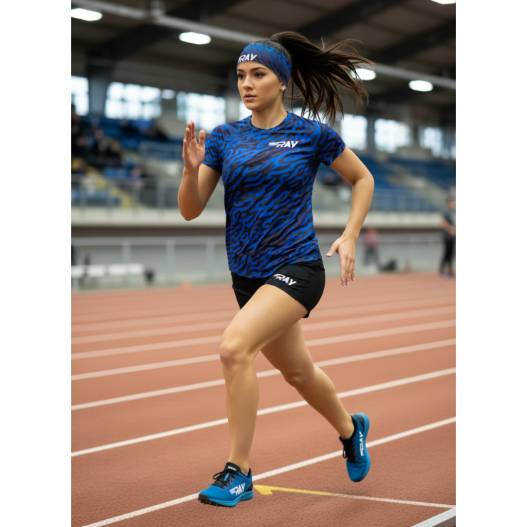 Повязка летняя облегчённая (UNI) принт тигр-синий фото 4