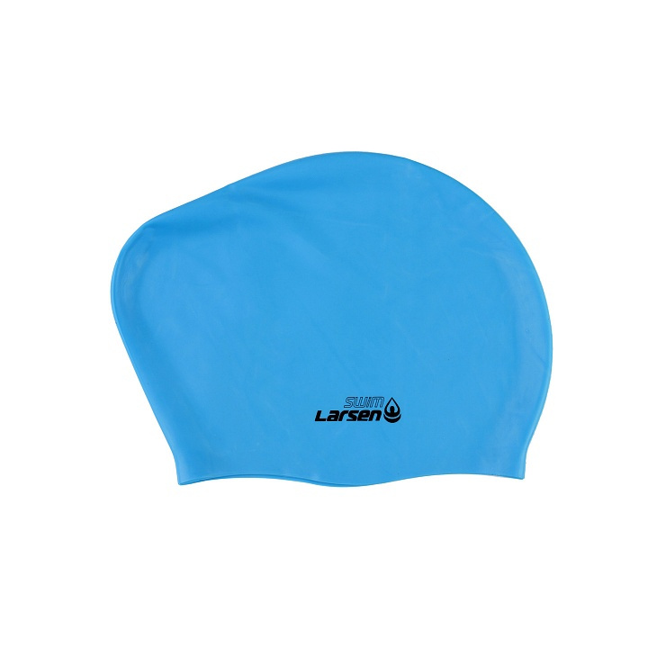 Шапочка плавательная для длинных волос Larsen SC804 голубая фото 1